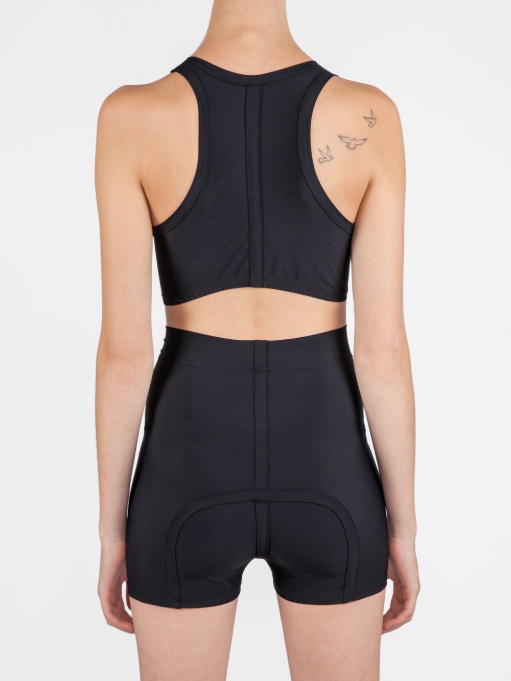 RICK OWENS - V-NECK CROPPED SWIM TOP