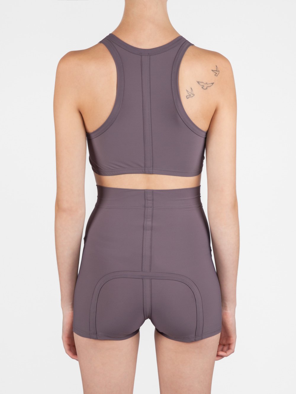 RICK OWENS - V-NECK CROPPED SWIM TOP