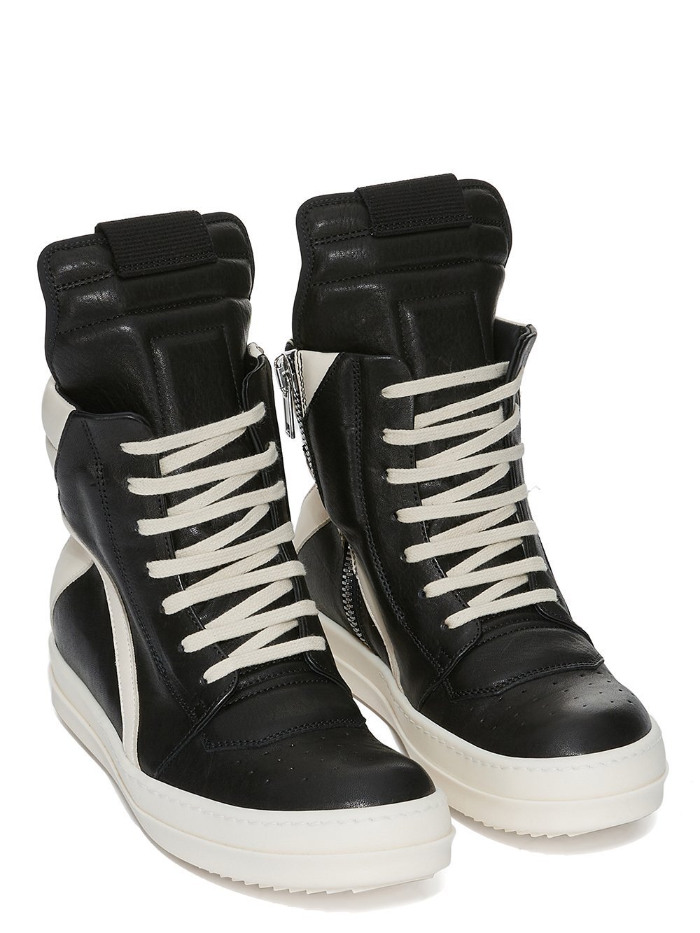 【関税＆送料込み】Rick Owens Black Leather Gemini Shoulder Rick Owens Gemini zip-fastening Leather Shoulder Bag | Black