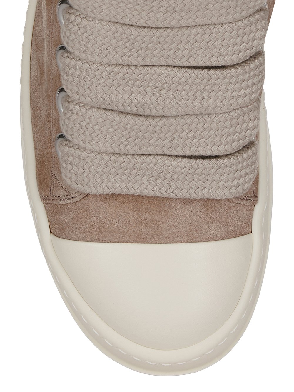 関税込【RICK OWENS 】ベージュ Hollywood Jumbolace スニーカー Beige Hollywood Jumbo Laces Abstract Low Sneak Sneakers by