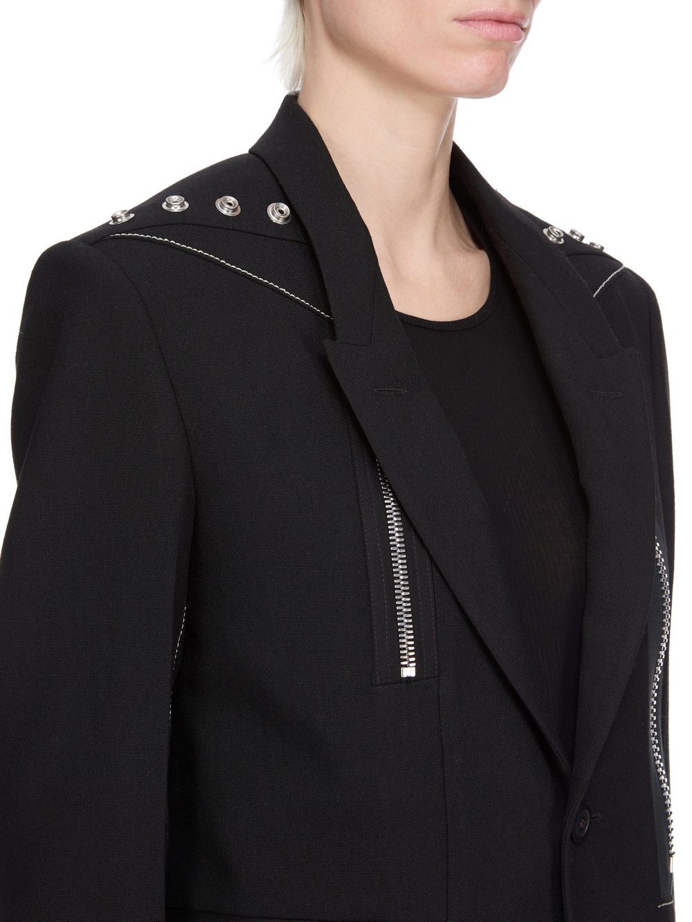テーラードジャケット RICK OWENS FW25 'Alice' jacket (RU02E1738WGPES1 0908) RICK OWENS TOUR ALICE JACKET BLACK/BROWN FW24 | 50%OFF SALE