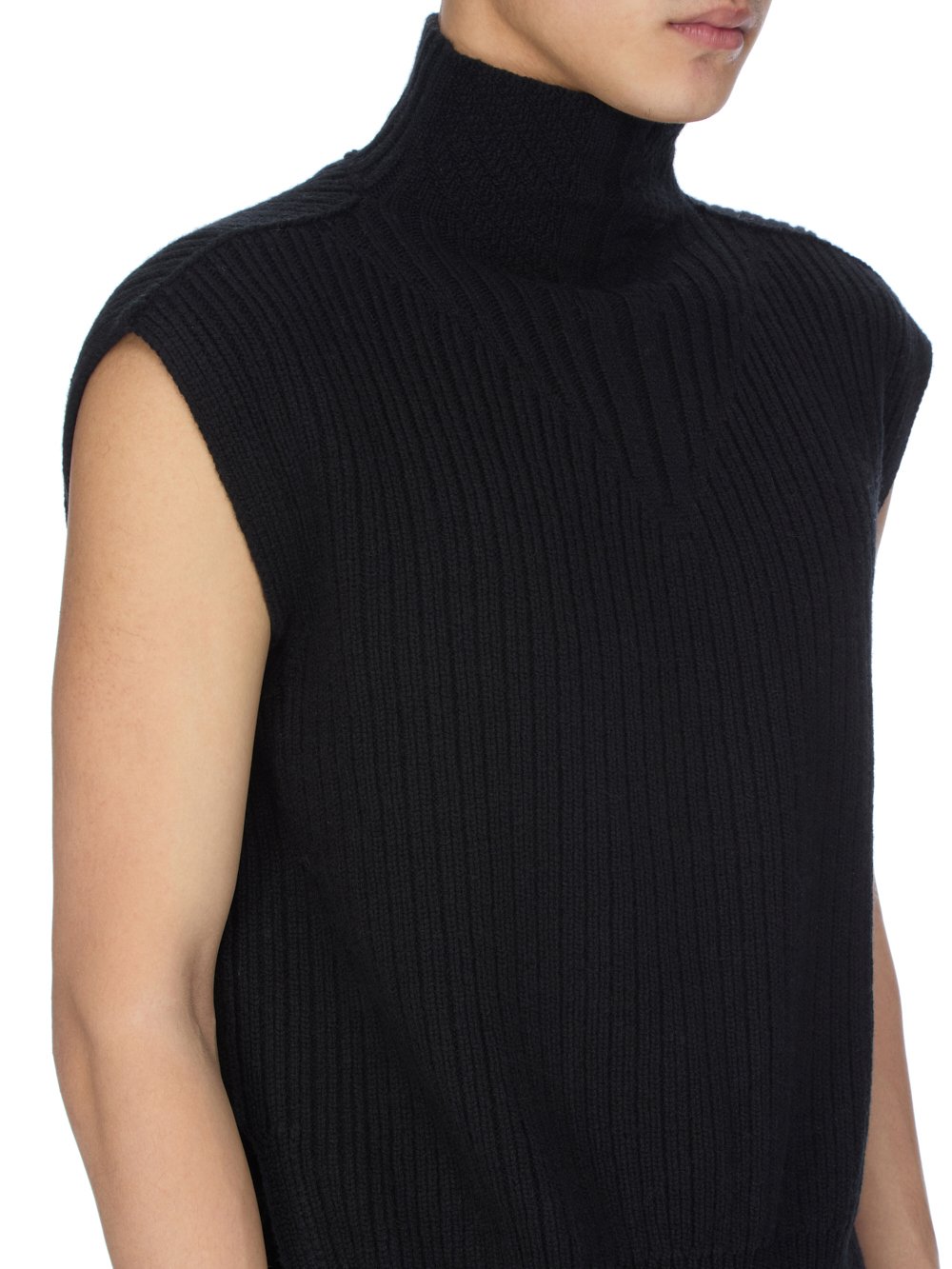 R827.2 Rick Owens ブラック ニットネックウォーマー Rick Owens リックオウエンス ニット RU02D6638 RIBM メンズ