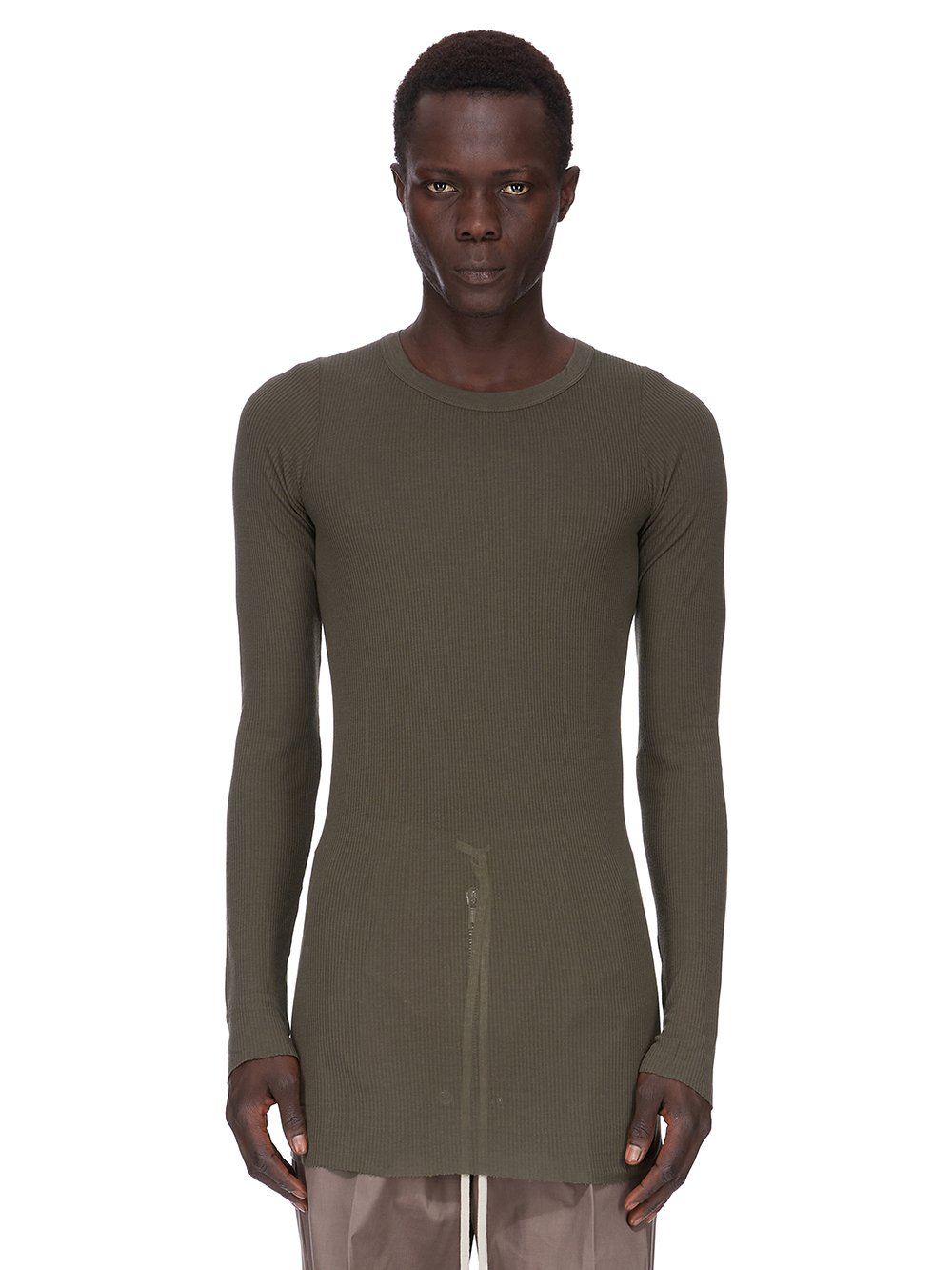 Tシャツ・カットソー RICK OWENS FW25 'Rib LS T' T-shirt (RU02E1250RC 09) RICK OWENS - TOPS - Rick Owens