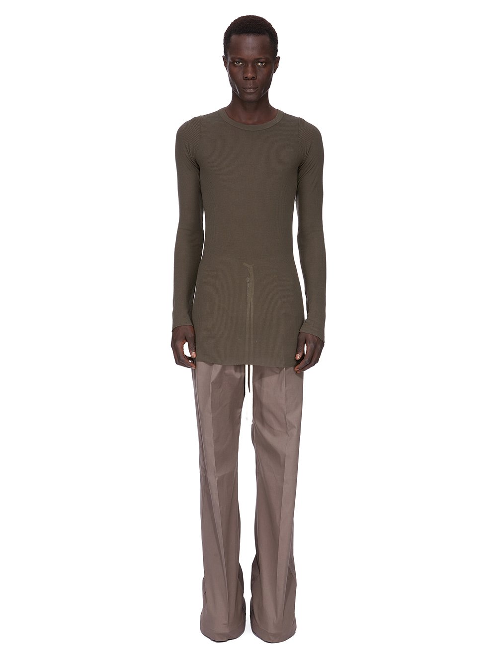 Tシャツ・カットソー RICK OWENS FW25 'Rib LS T' T-shirt (RU02E1250RC 09) RICK OWENS - TOPS - Rick Owens