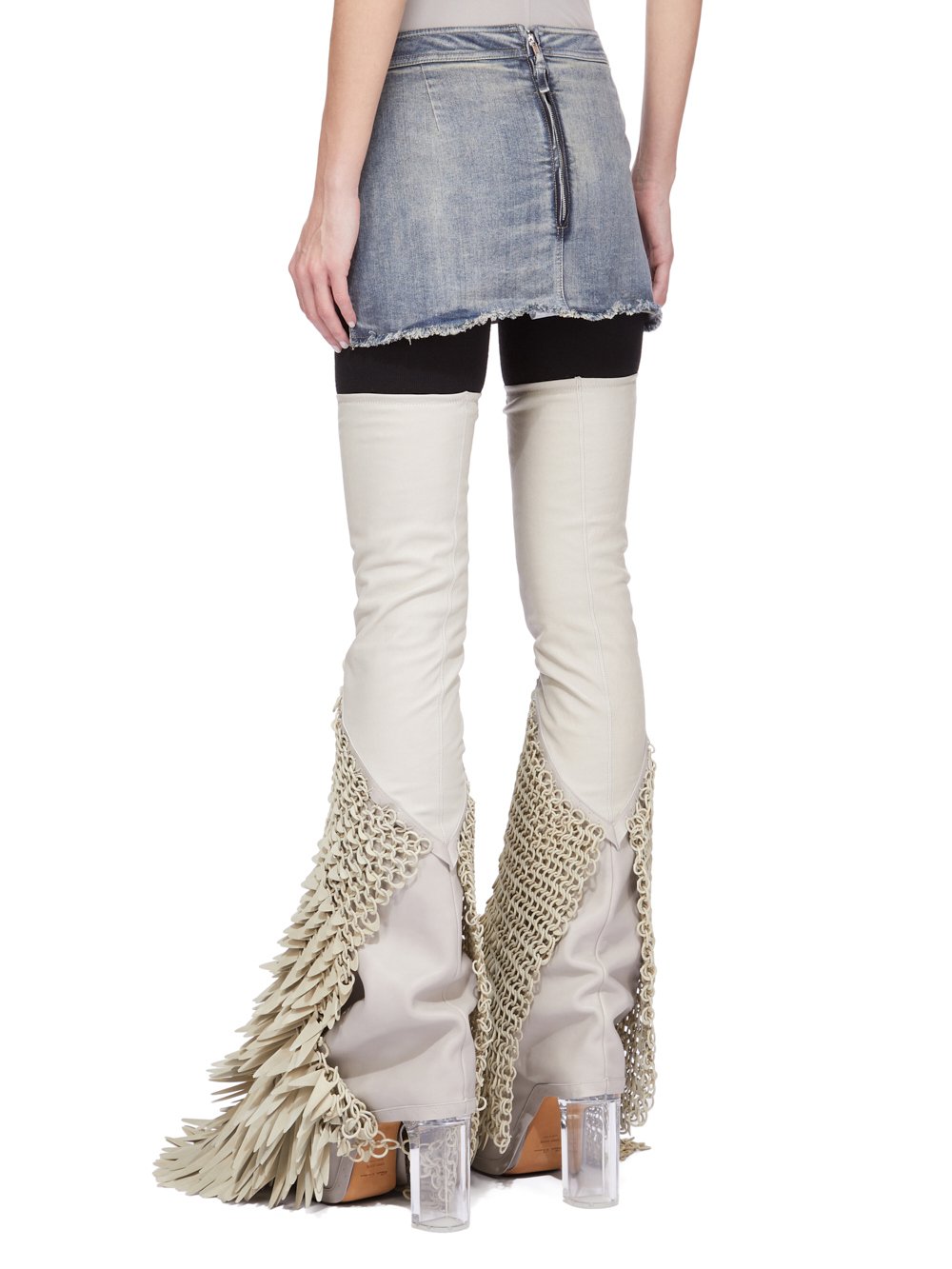 【RICK OWENS】オフホワイト Fog カットオフ デニムミニスカート RICK OWENS - SKIRTS - Rick Owens
