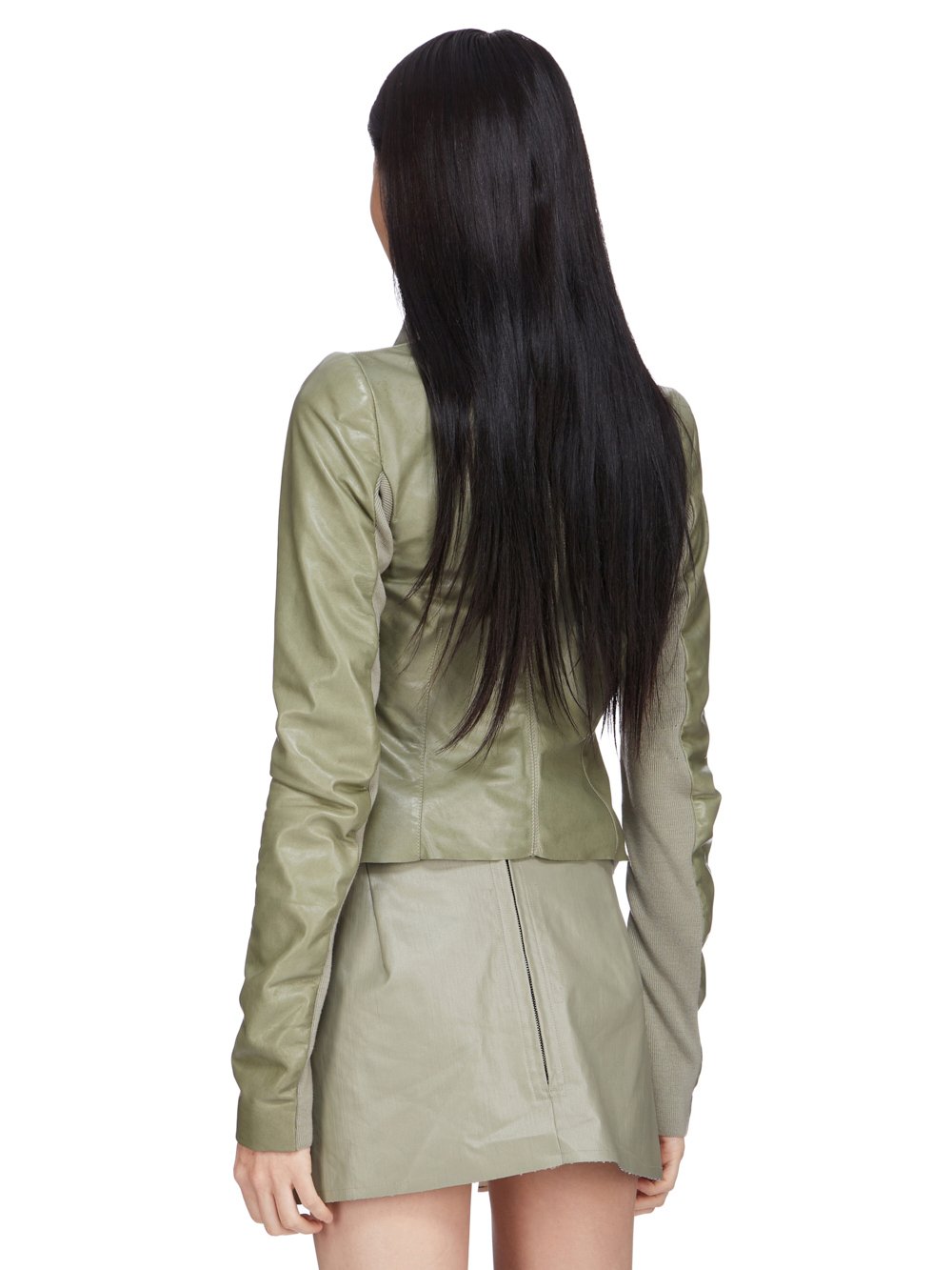 レザージャケット・コート RICK OWENS SS25 LOW NECK BIKER (RP01E7702LBY 15) RICK OWENS - JACKETS - Rick Owens