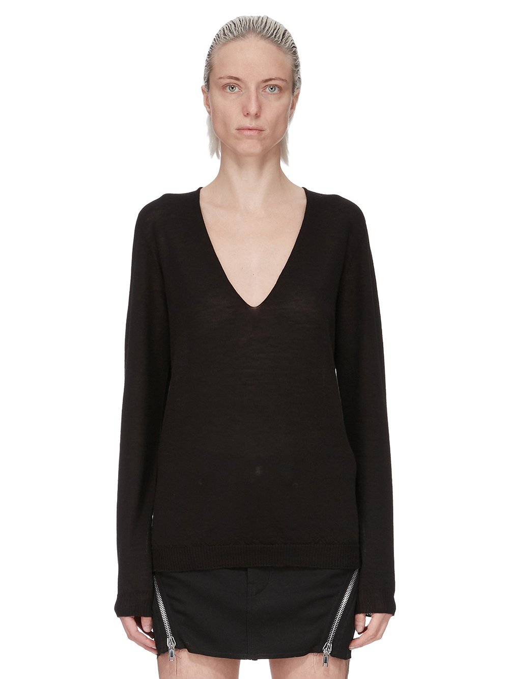 Rick Owens 22SS  V NECK KNIT XS 黒 RICK OWENS | EXTREME V-NECK PULLOVER