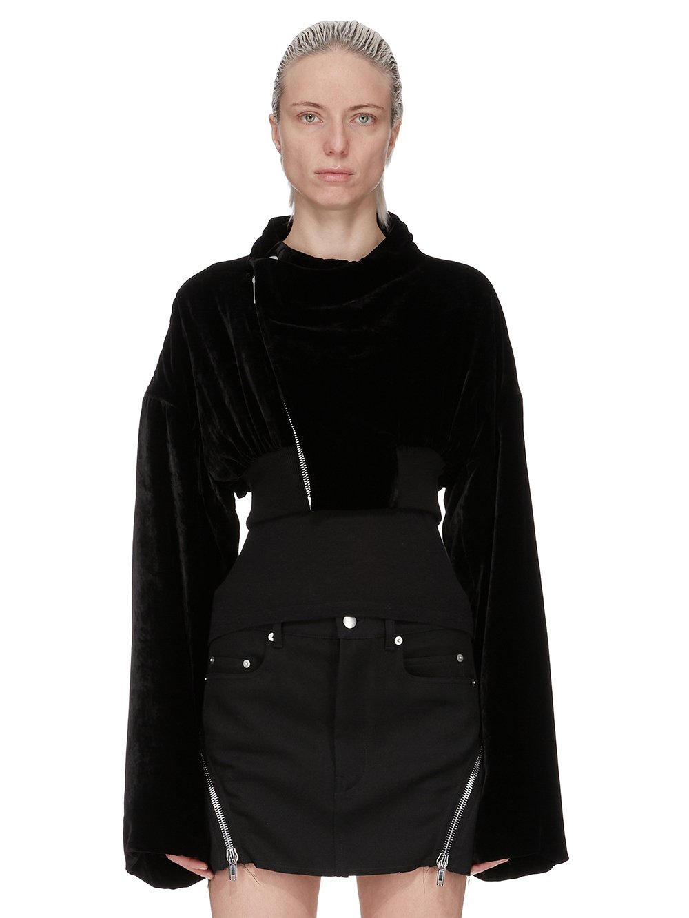 ブルゾン RICK OWENS FW25 HOLLYWOOD CROPPED FLIGHT (RP02E4740 V78) RICK OWENS - JACKETS - Rick Owens