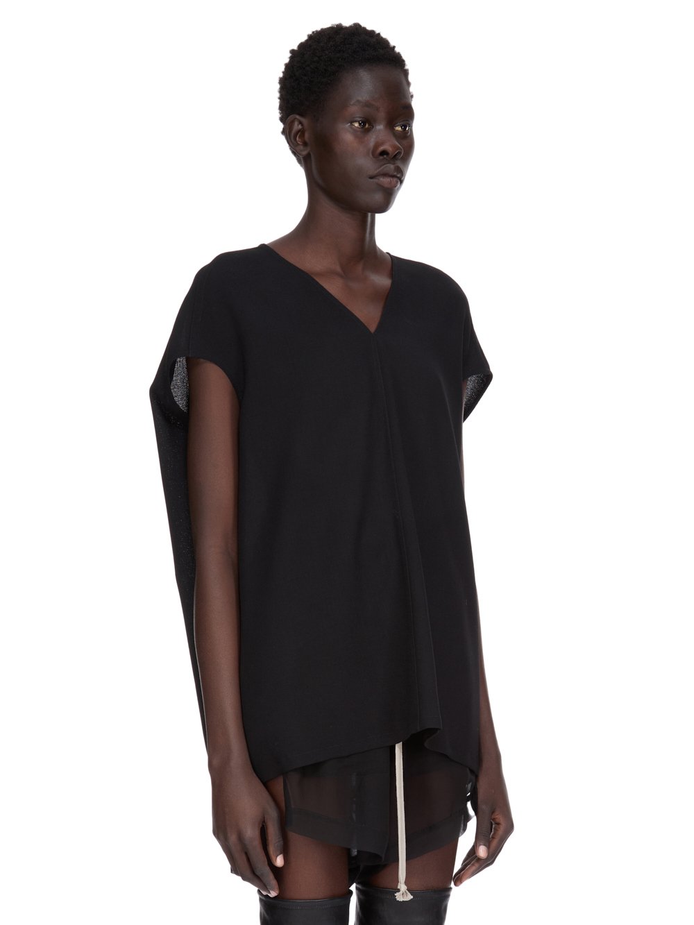 Tシャツ・カットソー RICK OWENS Women Tunic Tops RO02C1155 SEM1 3408 GREY Brown Long Sleeve T-shirt Rick Owens - Vitkac Canada