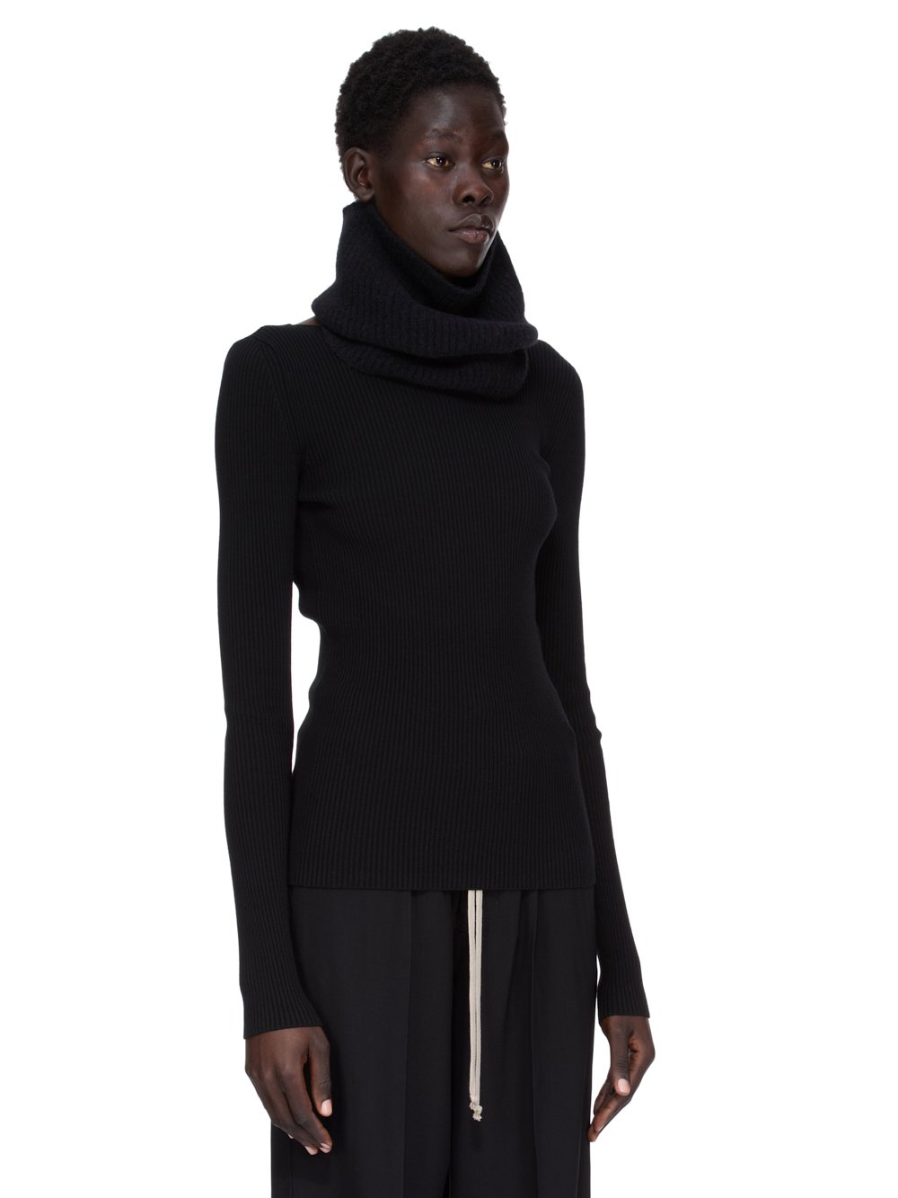 R827.2 Rick Owens ブラック ニットネックウォーマー RICK OWENS - ACCESSORIES - Rick Owens