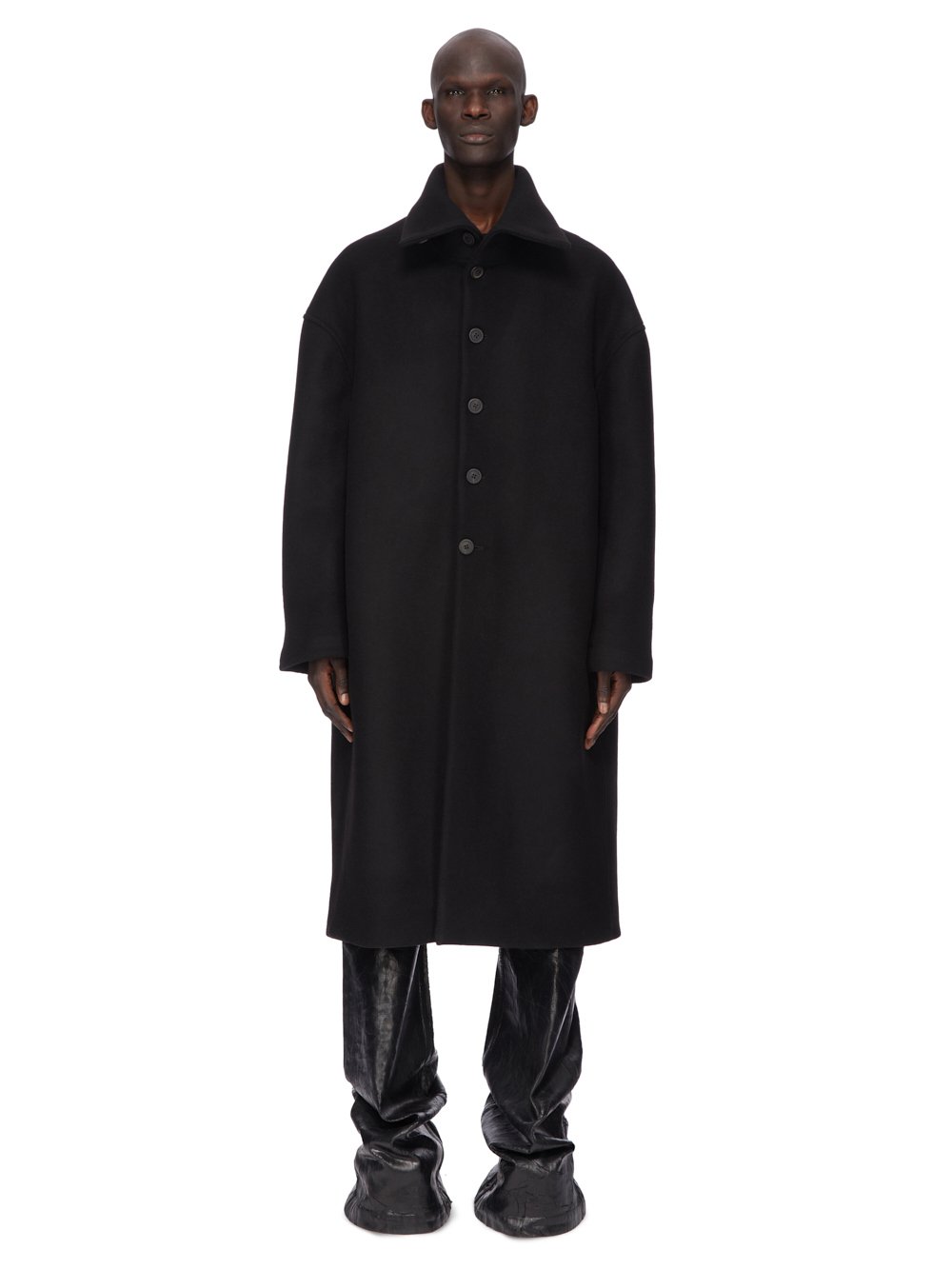 ジャケット・アウター Rick Owens 17AW Melton Stand Collar Coat RICK OWENS Melton Stand Collar Coat 17AW Wool