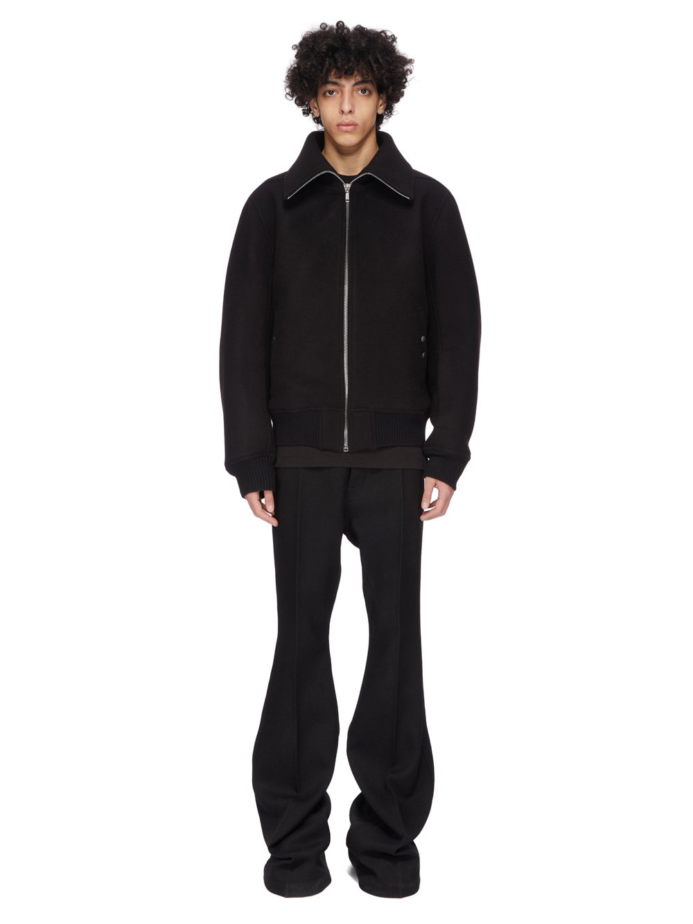 ジャケット・アウター Rick Owens 17AW Melton Stand Collar Coat RICK OWENS Melton Stand Collar Coat 17AW