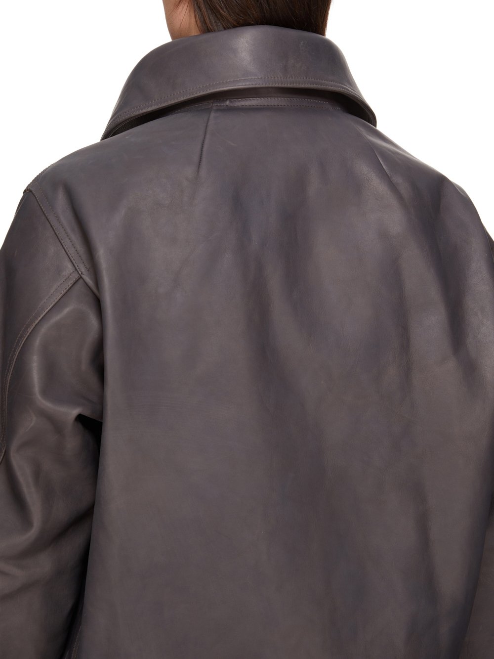 ジャケット・アウター Rick Owens leather jacket Rick Owens Gary metallic-leather Jacket | Silver | FARFETCH
