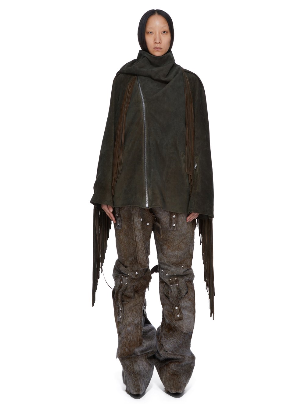 ジャケット・アウター Rick Owens 21SS SHORT ZIPPED CAPE 38 RICK OWENS DRKSHDW Women's Black Doll Down Bomber Jacket