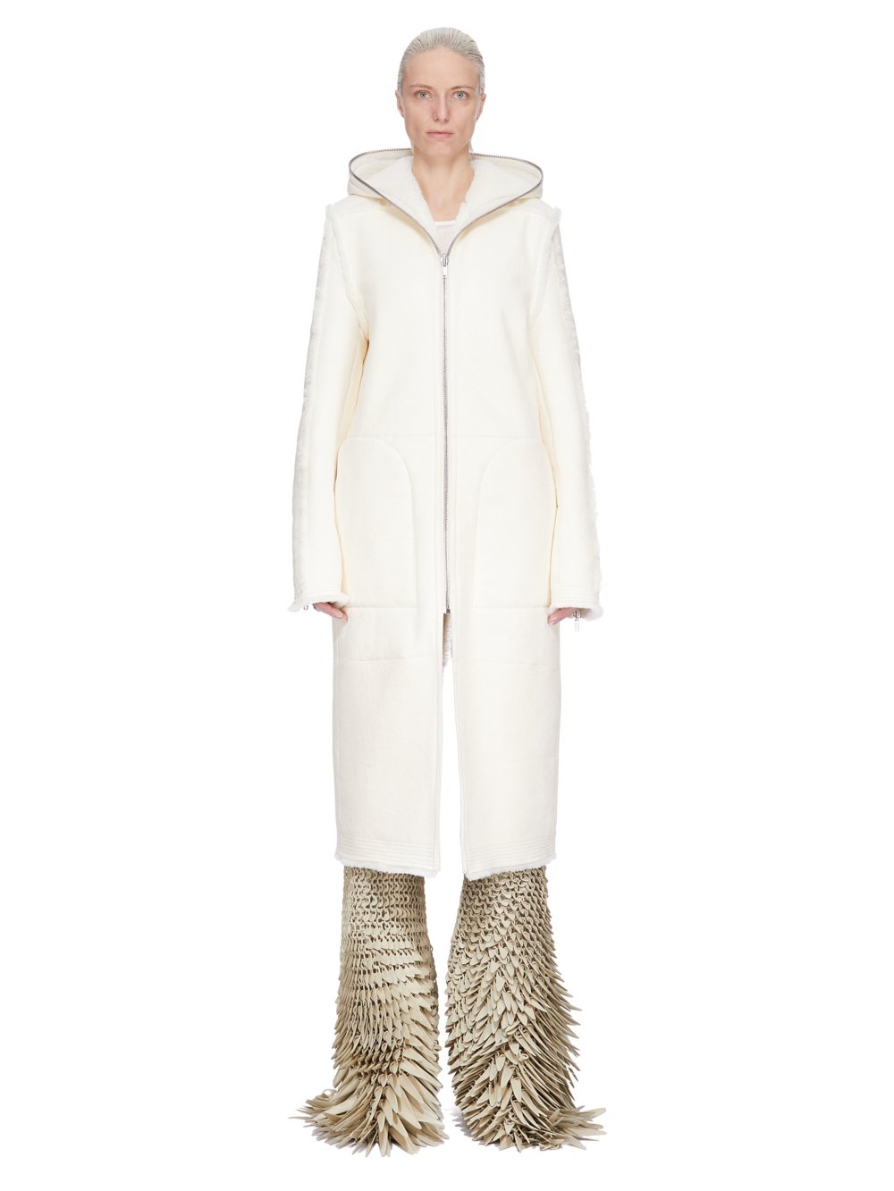 入手困難 Rick Owens リックオウエンス コート ホワイト サイズM RICK OWENS - JACKETS - Rick Owens