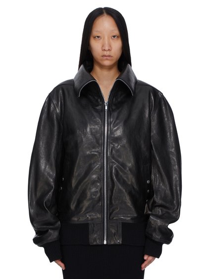 【イタリア製】Rick Owens PANELED BOMBER サイズ46 Rick Owens Jumbo Peter Flight Bomber Jacket in Black | SVD