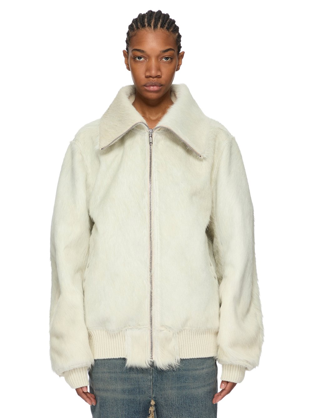 Rick Owens ホワイトレザージャケット RICK OWENS - JACKETS - Rick Owens