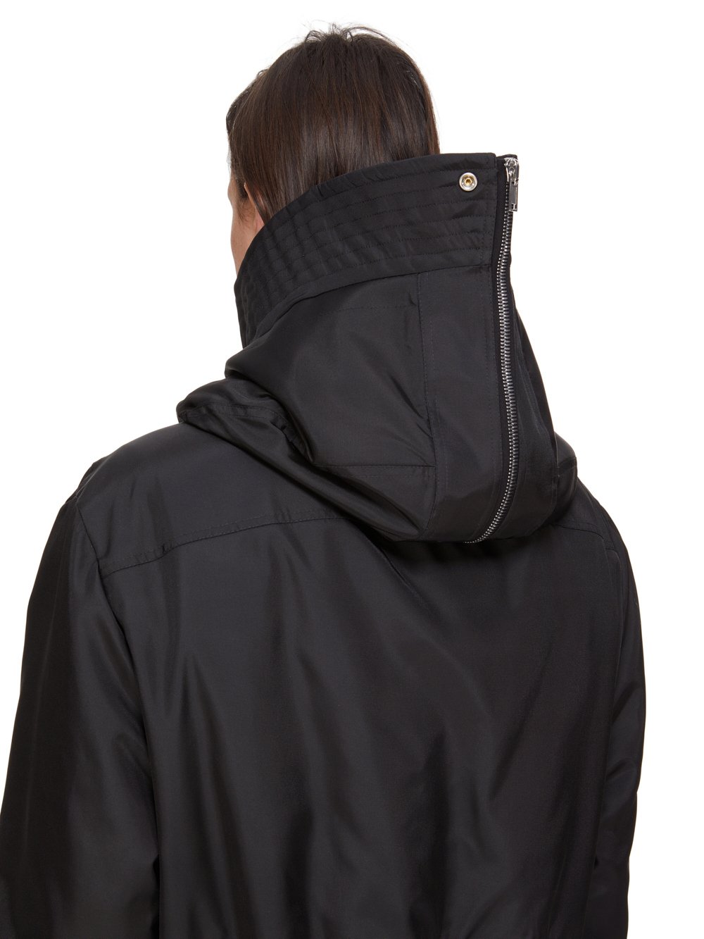 rick owens drkshdw フーデッドコート Rick Owens DRKSHDW フーデッド キルティングコート | ブラック