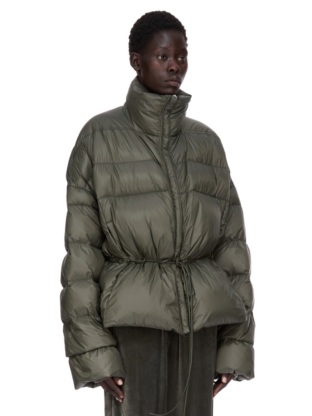 Rick Owensフリル ジャケット Rick Owens Black Porterville Cropped Alice Reversible Shearling