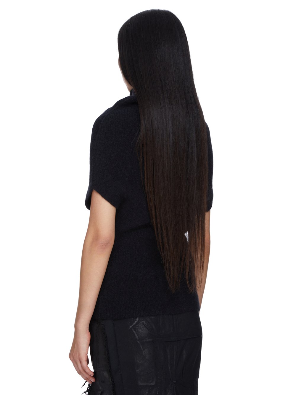 R827.2 Rick Owens ブラック ニットネックウォーマー RICK OWENS - KNITWEAR - Rick Owens