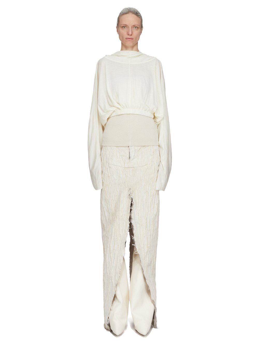 12ss Rick Owens リブタンクトップ　白【42】レーヨン　シルク RICK OWENS - TOPS - Rick Owens