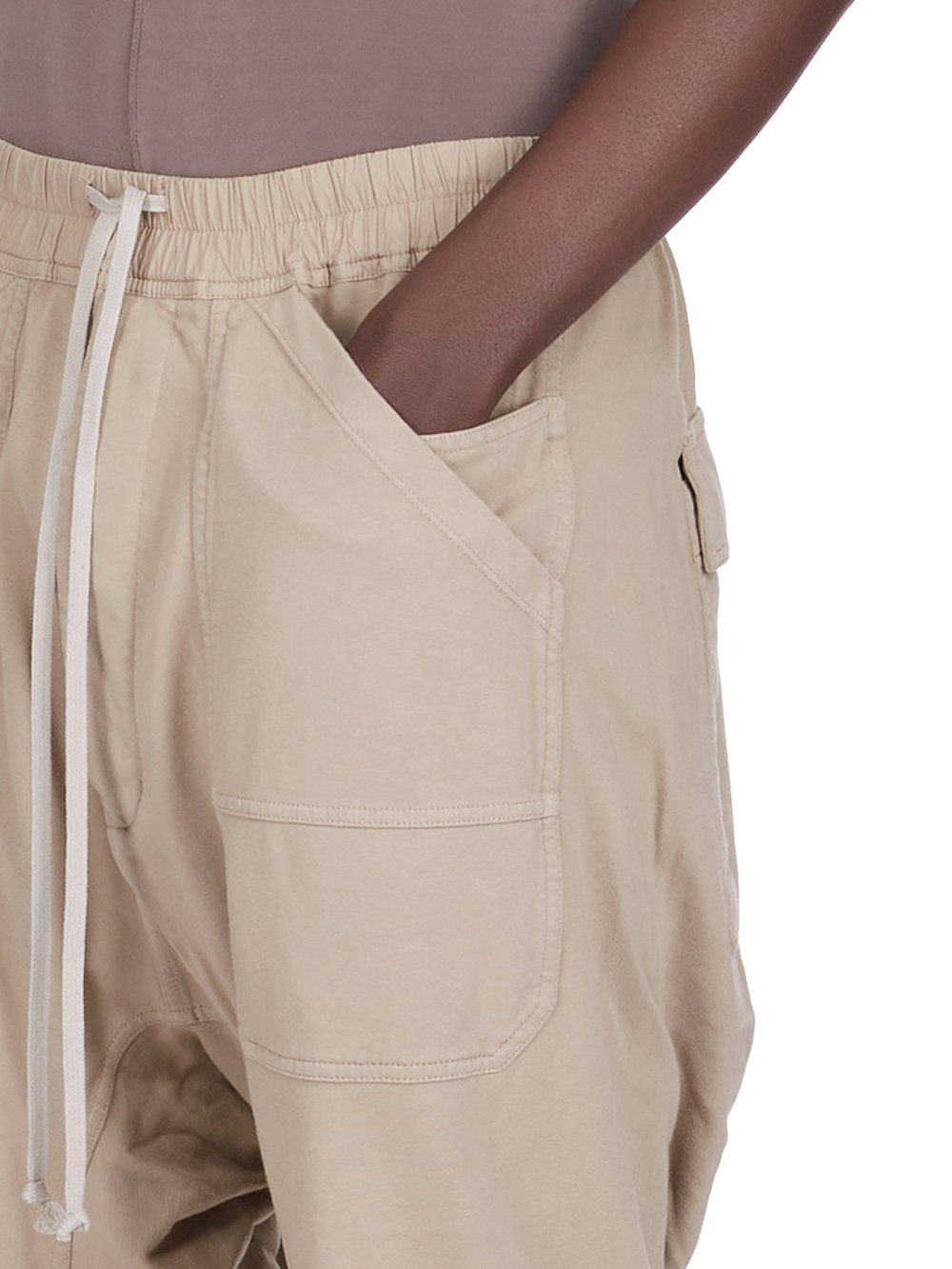 DRKSHDW FW25 CONCORDIANS CLASSIC CARGO DRAWSTRING IN DIRTY PEARL