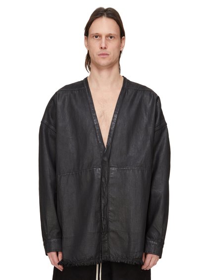 DRKSHDW FW25 CONCORDIANS LIDO LARRY SHIRT IN BLACK WAX 13OZ BLACK