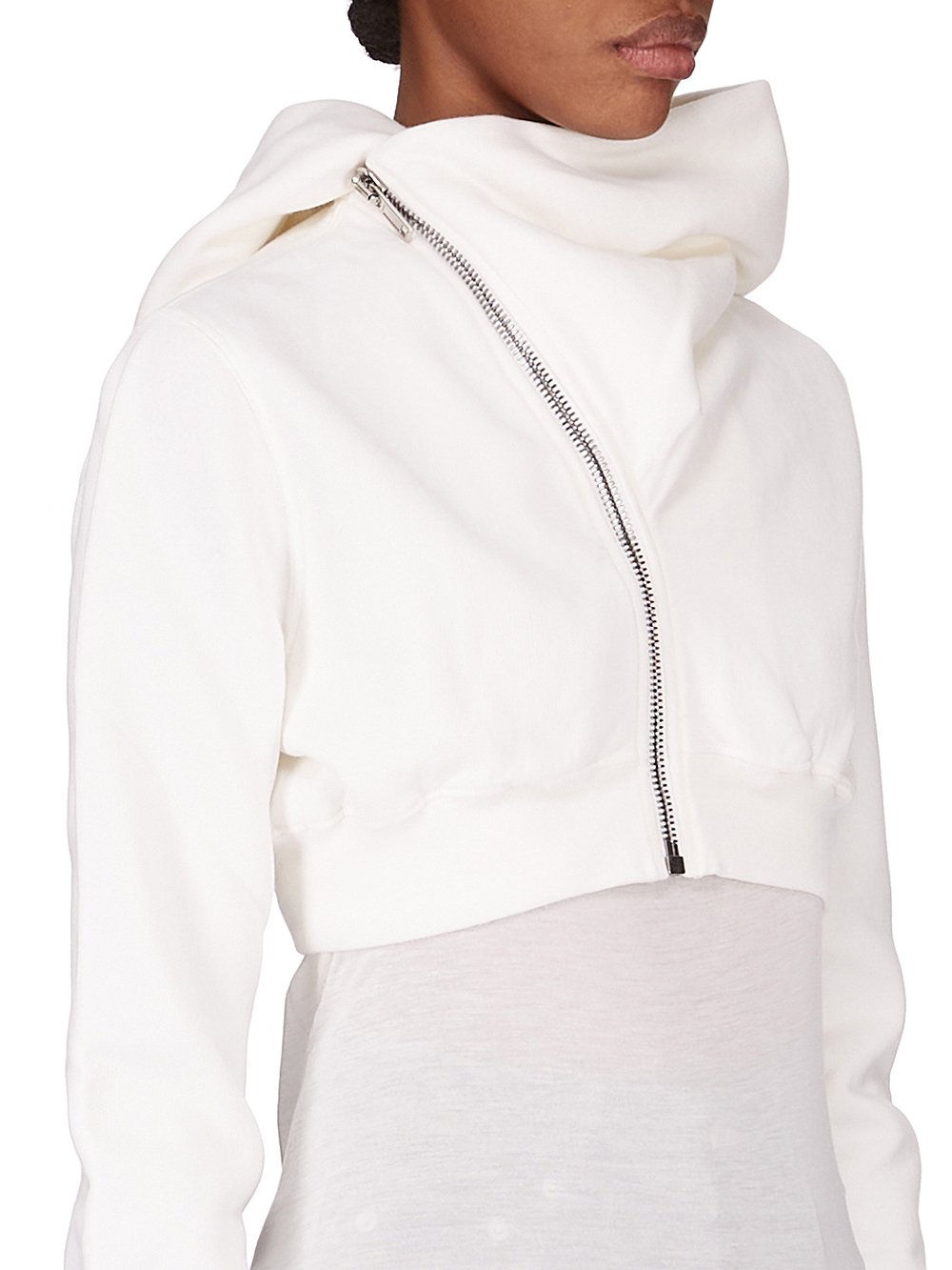 DRKSHDW FW25 CONCORDIANS MICRO MOUNTAIN HOODIE IN MILK FURKA HEAVY