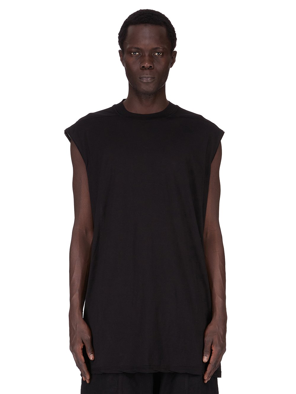 DRKSHDW FW25 CONCORDIANS TARP T IN BLACK COTTON GAUZE JERSEY