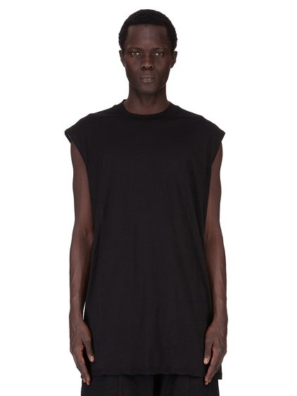 DRKSHDW FW25 CONCORDIANS TARP T IN BLACK COTTON GAUZE JERSEY