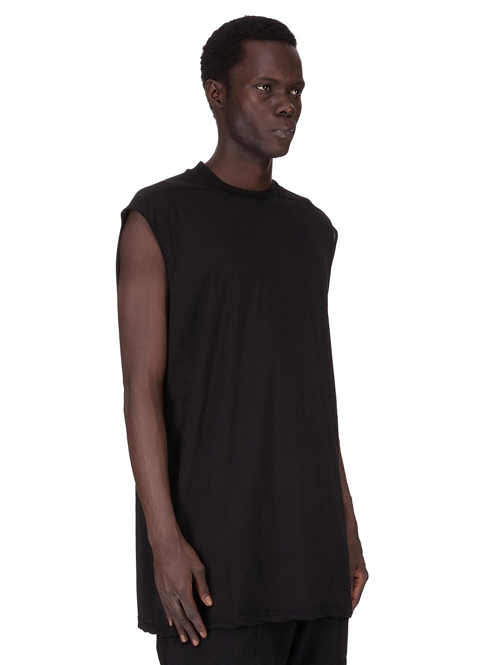 DRKSHDW FW25 CONCORDIANS TARP T IN BLACK COTTON GAUZE JERSEY