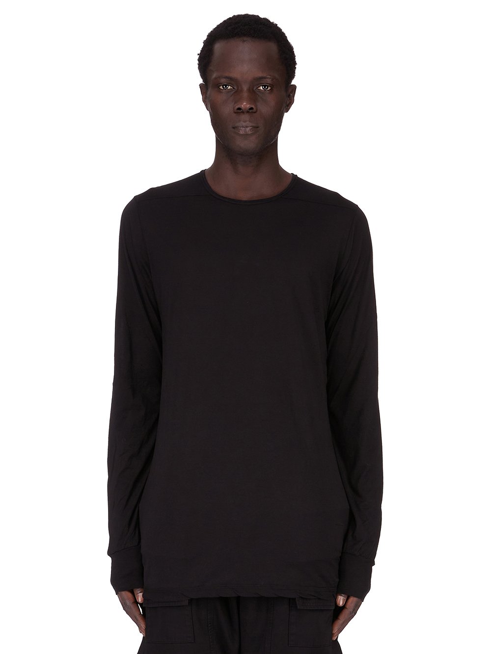 DRKSHDW FW25 CONCORDIANS LEVEL T IN BLACK COTTON GAUZE JERSEY
