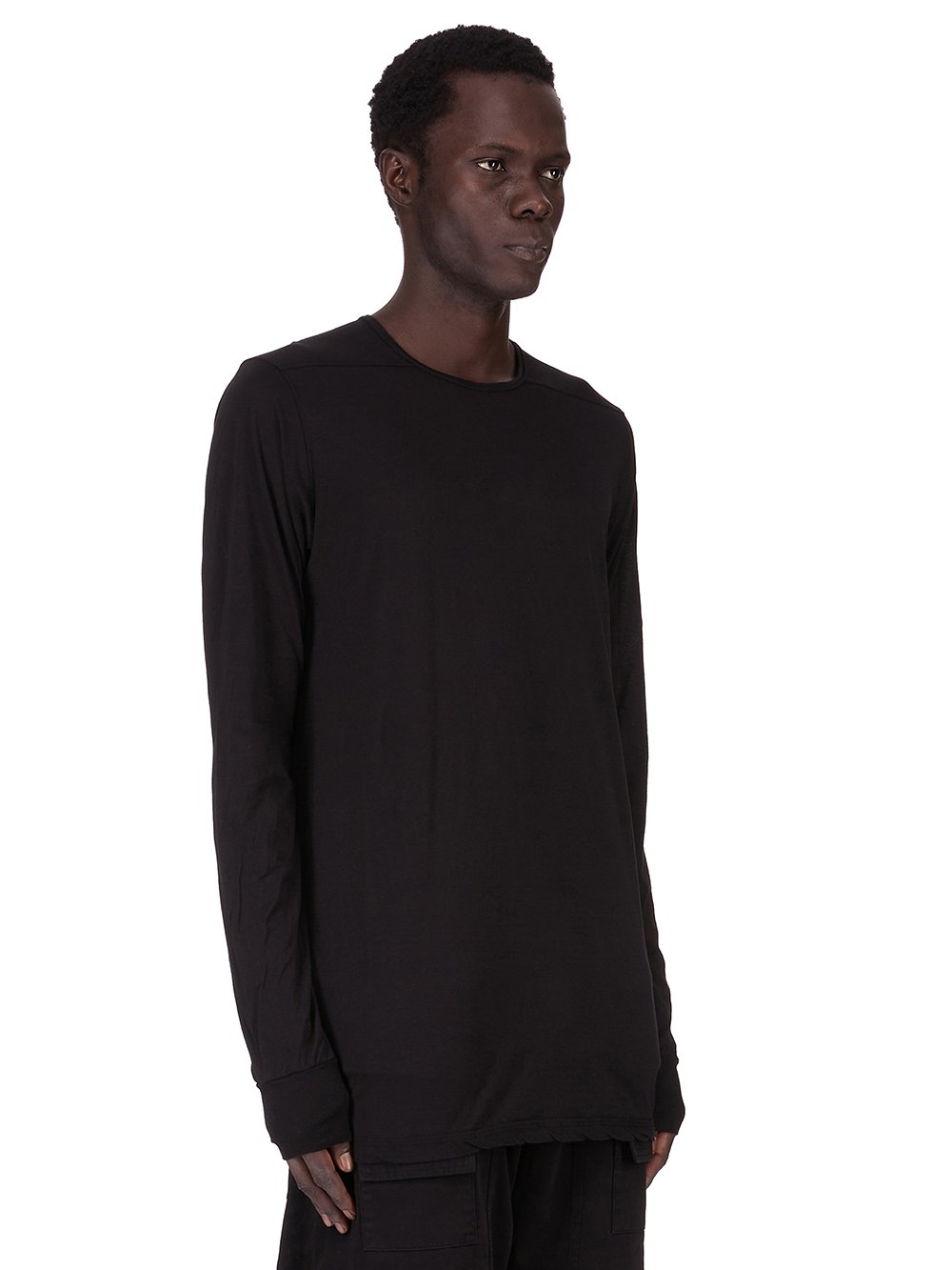DRKSHDW FW25 CONCORDIANS LEVEL T IN BLACK COTTON GAUZE JERSEY
