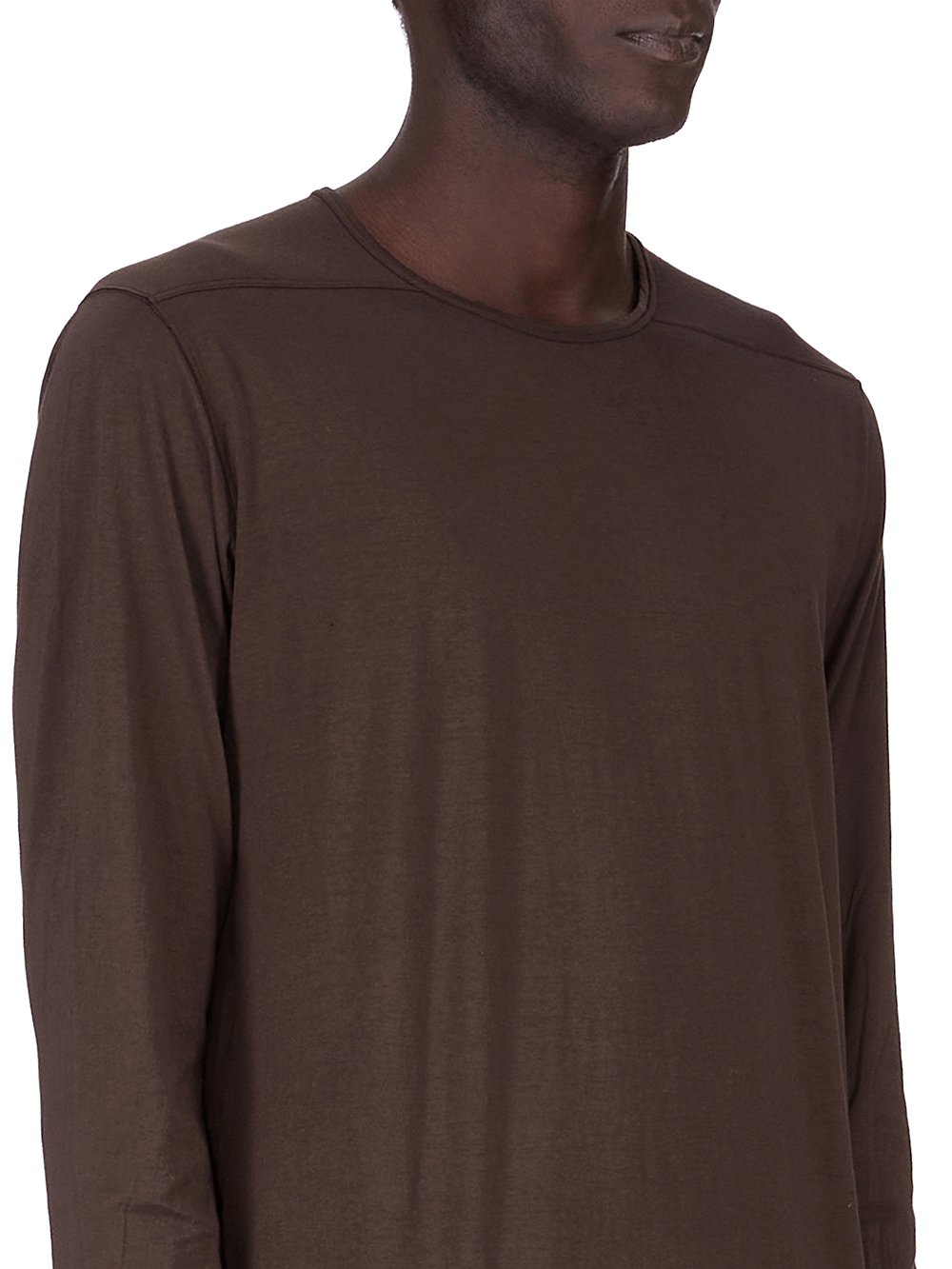 DRKSHDW FW25 CONCORDIANS LS LEVEL T IN DARK DUST COTTON GAUZE