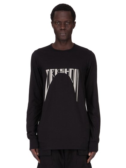 DRKSHDW FW25 CONCORDIANS LEVEL LS T IN BLACK MEDIUM WEIGHT COTTON