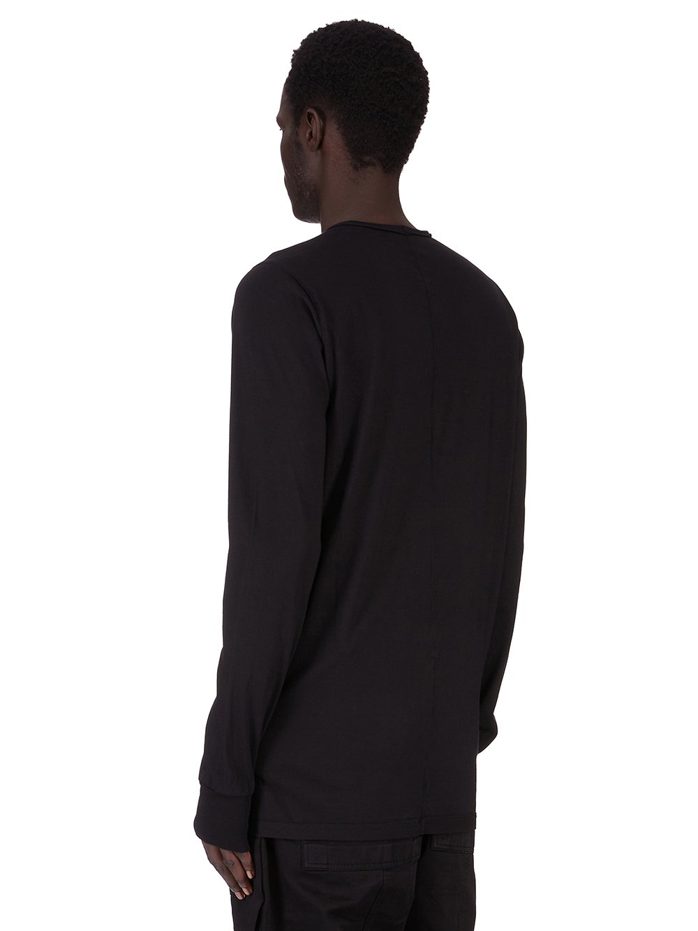 DRKSHDW FW25 CONCORDIANS LEVEL LS T IN BLACK MEDIUM WEIGHT COTTON