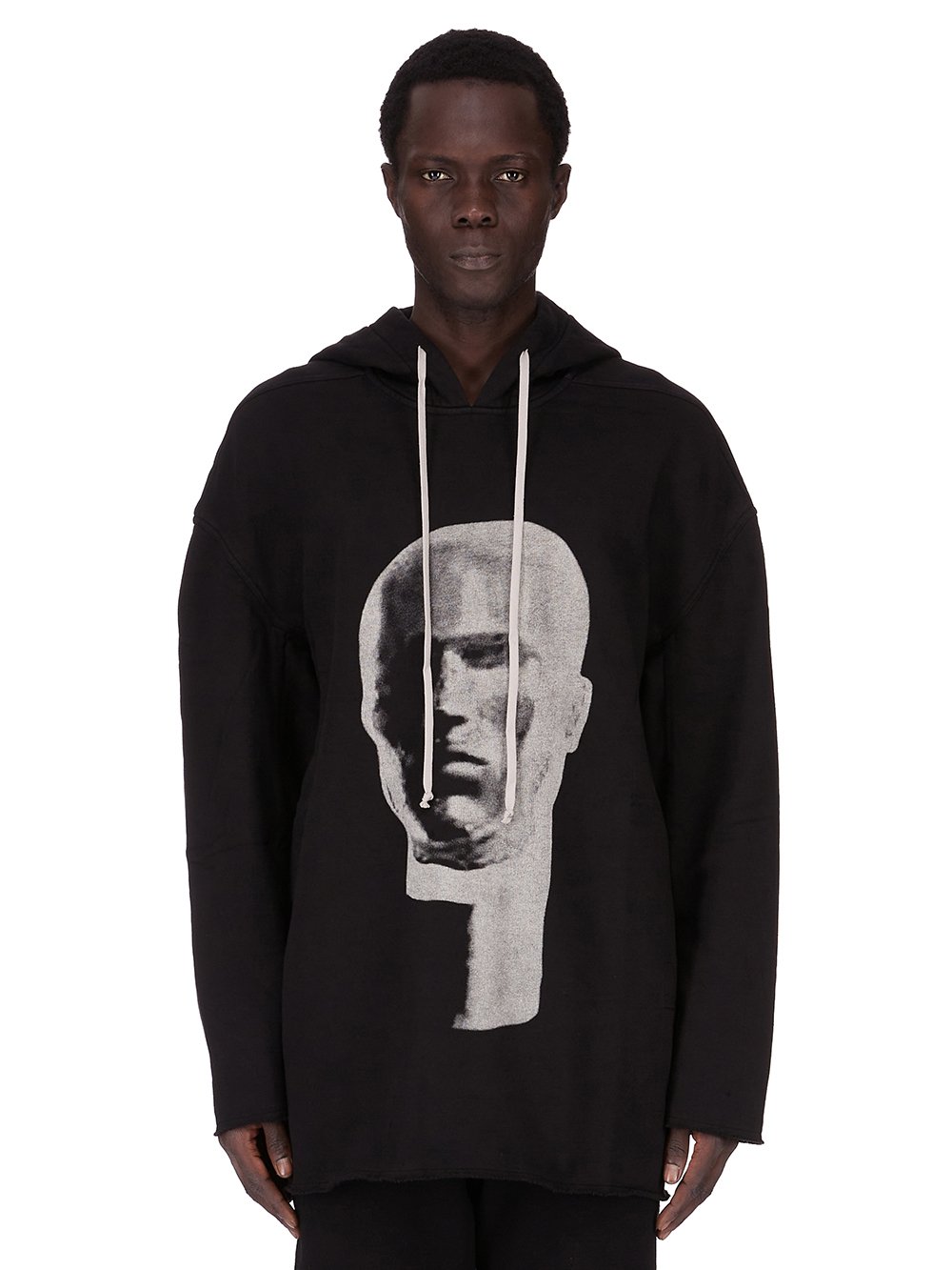 rick owens drkshdw スウェット DRKSHDW FW25 CONCORDIANS PETER HOODIE BLACK/PEARL FURKA HEAVY