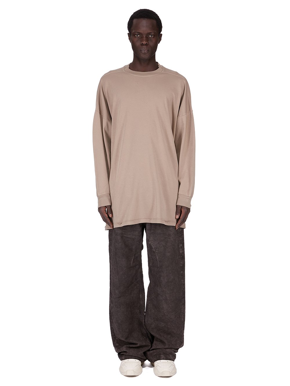 DRKSHDW FW25 CONCORDIANS TOMMY LS SWEAT IN DIRTY PEARL DOUBLE