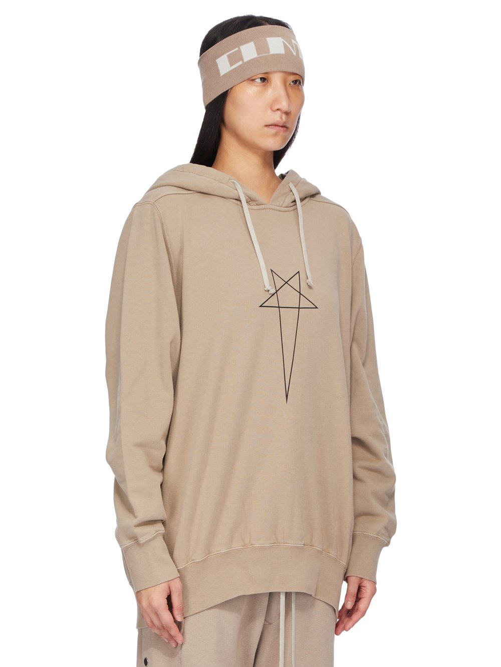 Rick Owens◇22AW/DRAWSTRING LONG HOODIE/L/コットン/ORN/RU02B2285