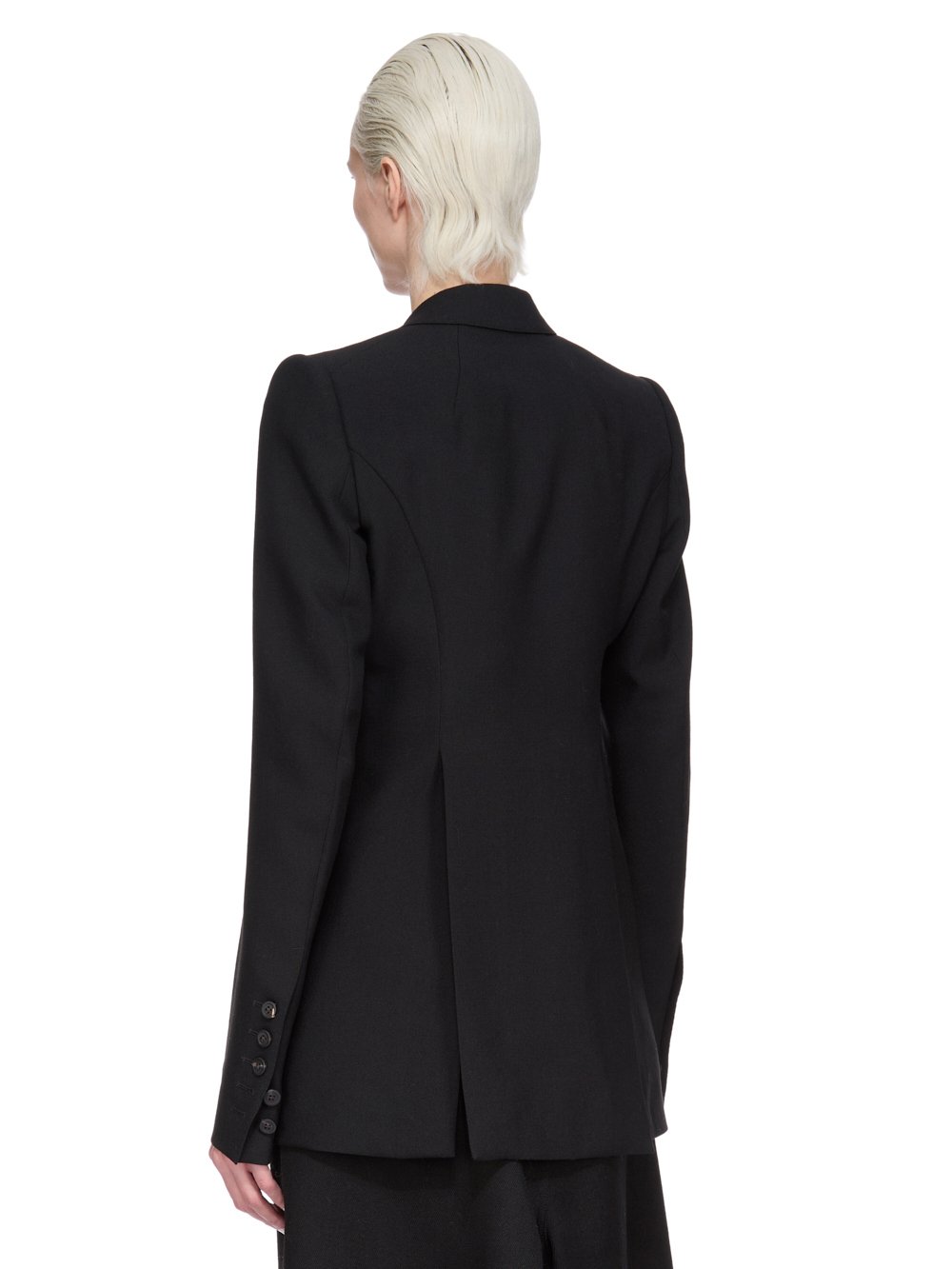 RICK OWENS FW25 CONCORDIANS EXTREME SOFT BLAZER IN BLACK GRAIN DE