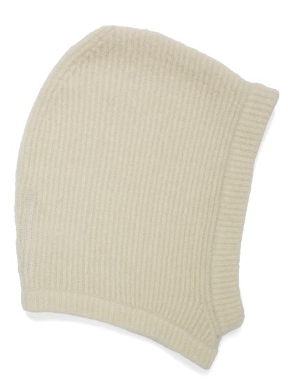 RICK OWENS FW25 CONCORDIANS HOOD IN MILK ALPACA KNIT. - Rick Owens