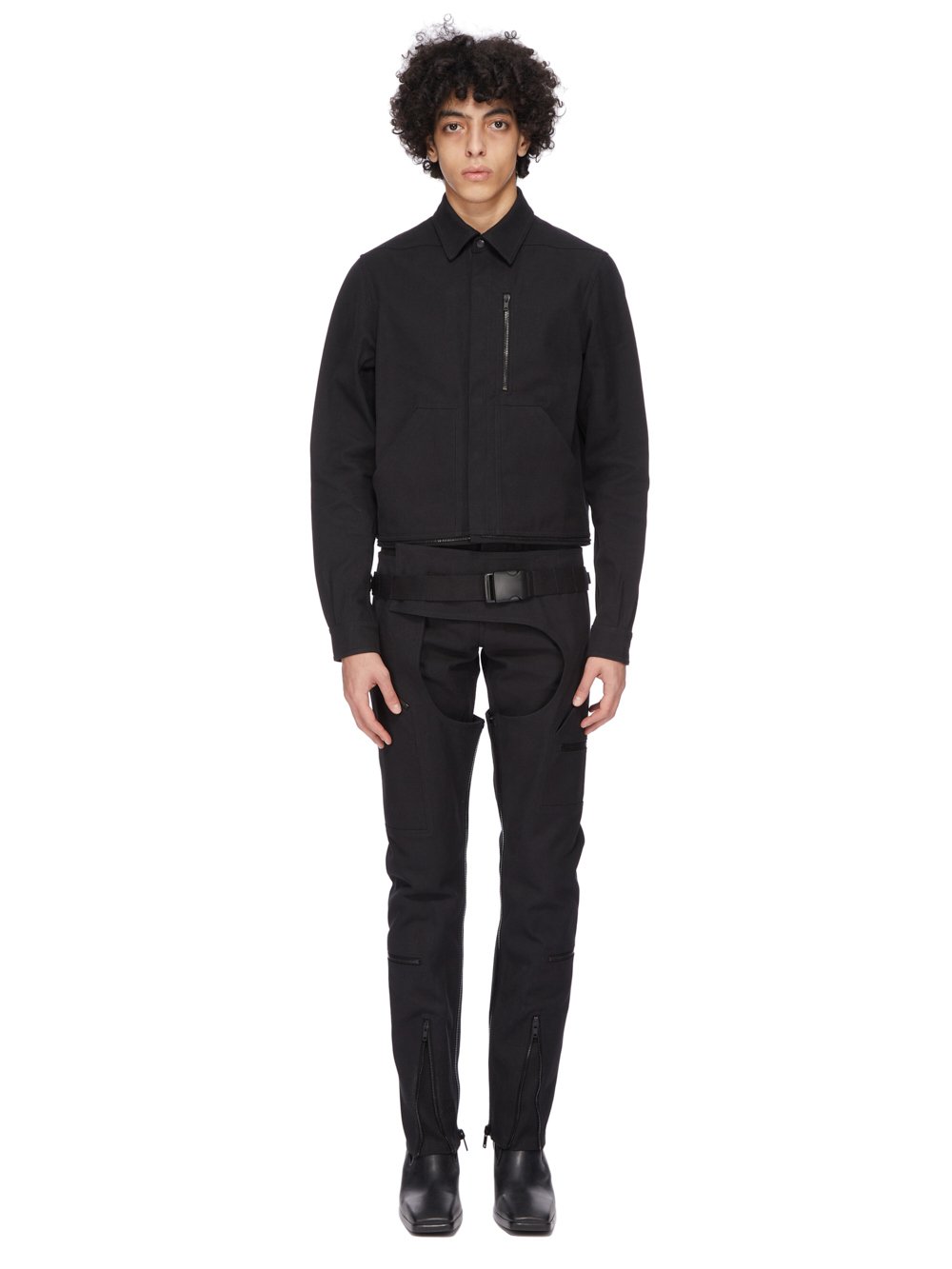 RICK OWENS FW25 CONCORDIANS BONOTTO CAPSULE HEADON SHIRT IN BLACK