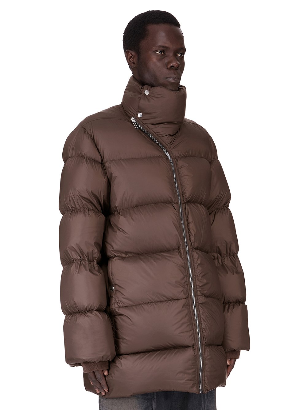 RICK OWENS FW25 CONCORDIANS TURTLE COAT IN DRKDUST LIGHT NYLON