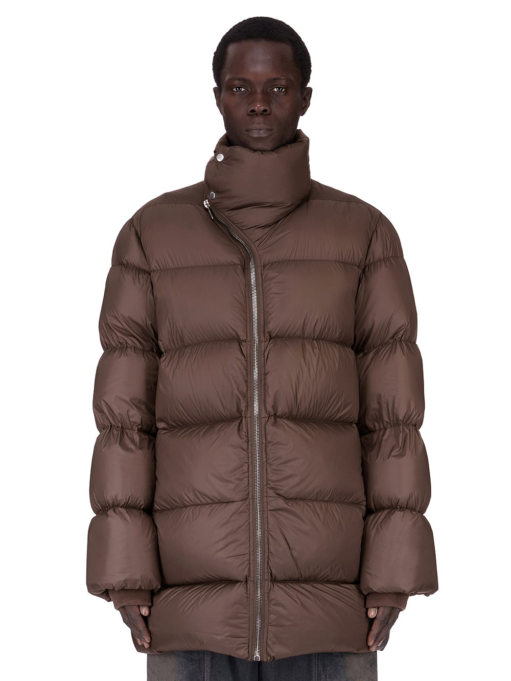 RICK OWENS FW25 CONCORDIANS TURTLE COAT IN DRKDUST LIGHT NYLON