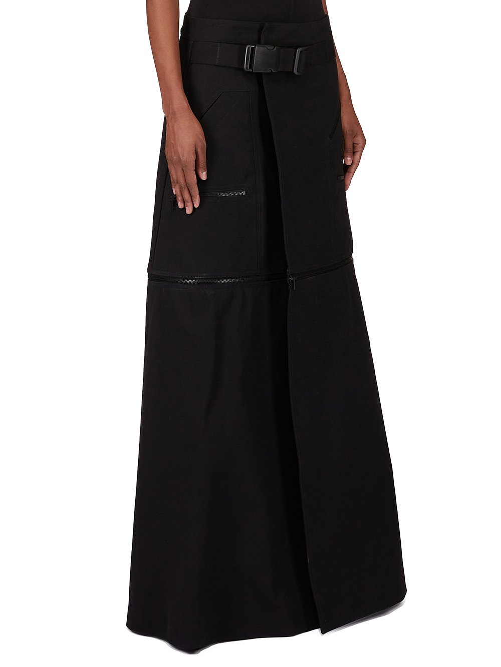 RICK OWENS FW25 CONCORDIANS BONOTTO CAPSULE ODETTA SKIRT IN BLACK