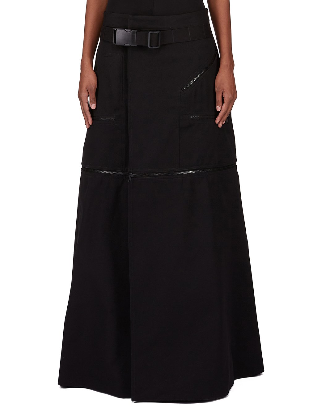 RICK OWENS FW25 CONCORDIANS BONOTTO CAPSULE ODETTA SKIRT IN BLACK