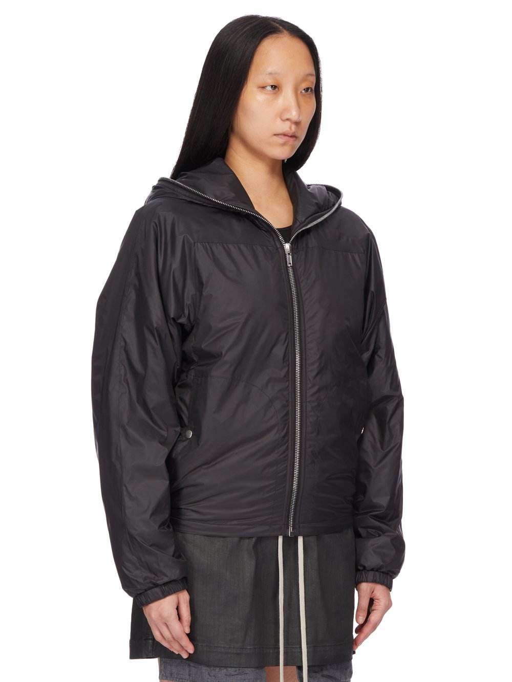 DRKSHDW FW25 CONCORDIANS SELAED WINDBREAKER IN BLACK RECYCLED