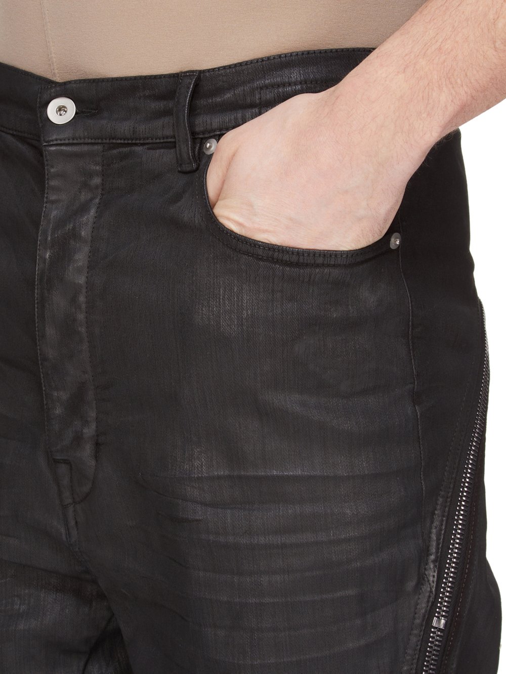 DRKSHDW FW25 CONCORDIANS BOLAN BANANA IN BLACK WAX BLACK WAX