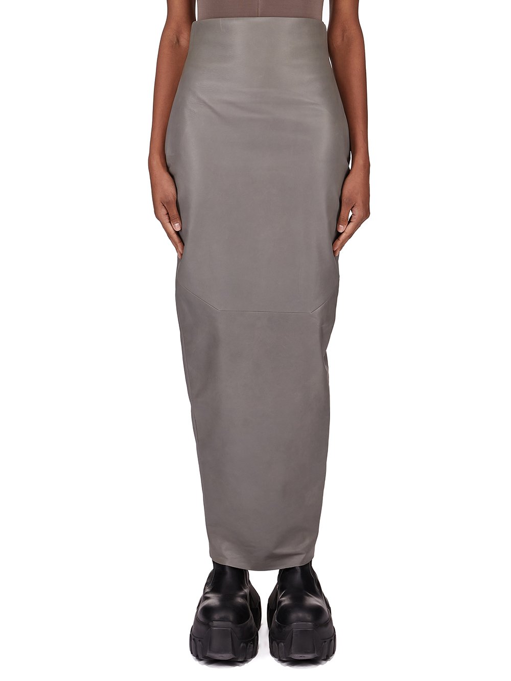 RICK OWENS FW25 CONCORDIANS DIRT PILLAR IN WASHED INDIGO WAXY LAMB