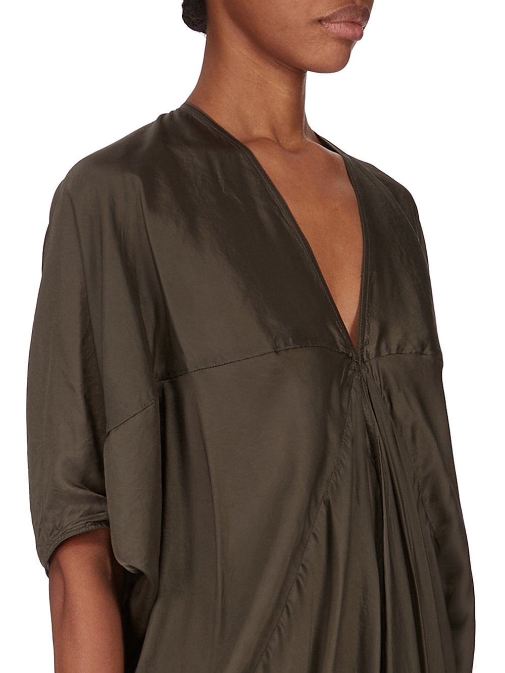 RICK OWENS FW25 CONCORDIANS KITE GOWN IN BOSCO WASHED CHARMEUSE